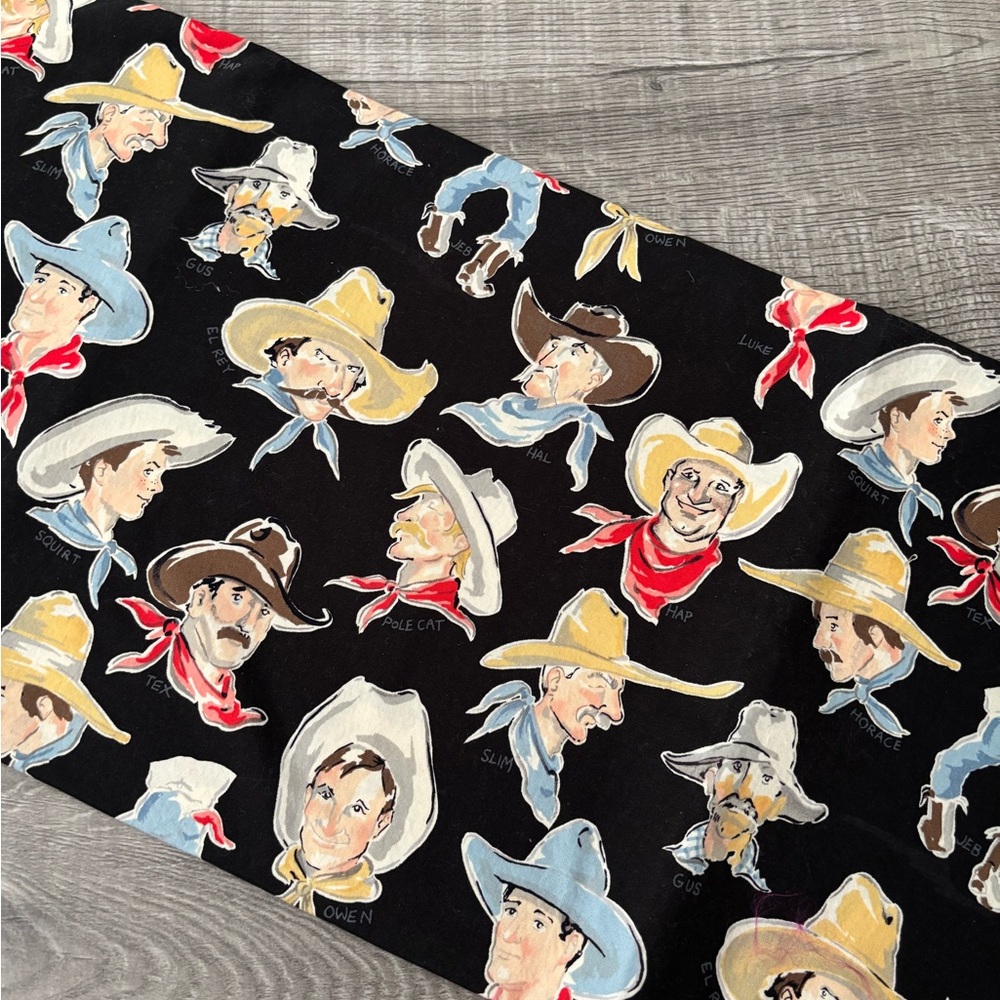 RARE Vintage Alexander Henry Buckaroos Fabric 48” Piece